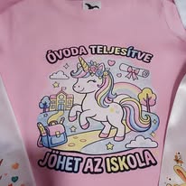 Jöhet az iskola – unikornisos gyerekpóló