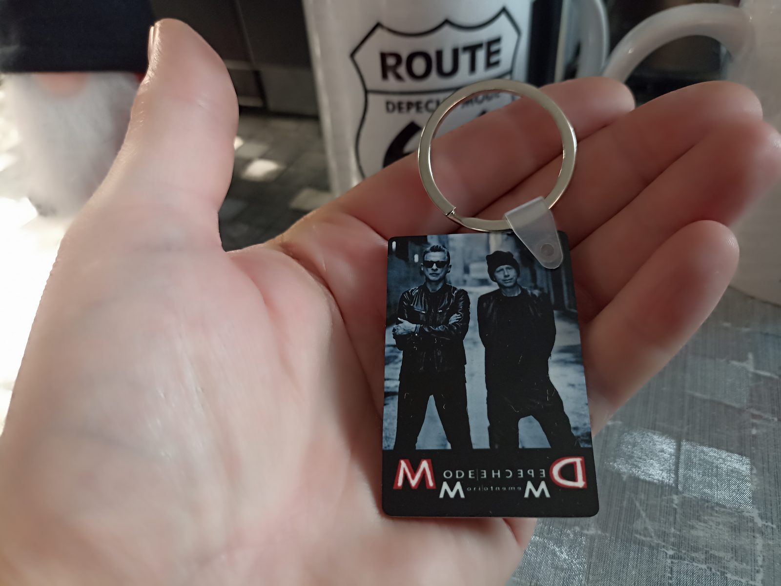 Depeche Mode Memento Mori kulcstartó fotónyomattal