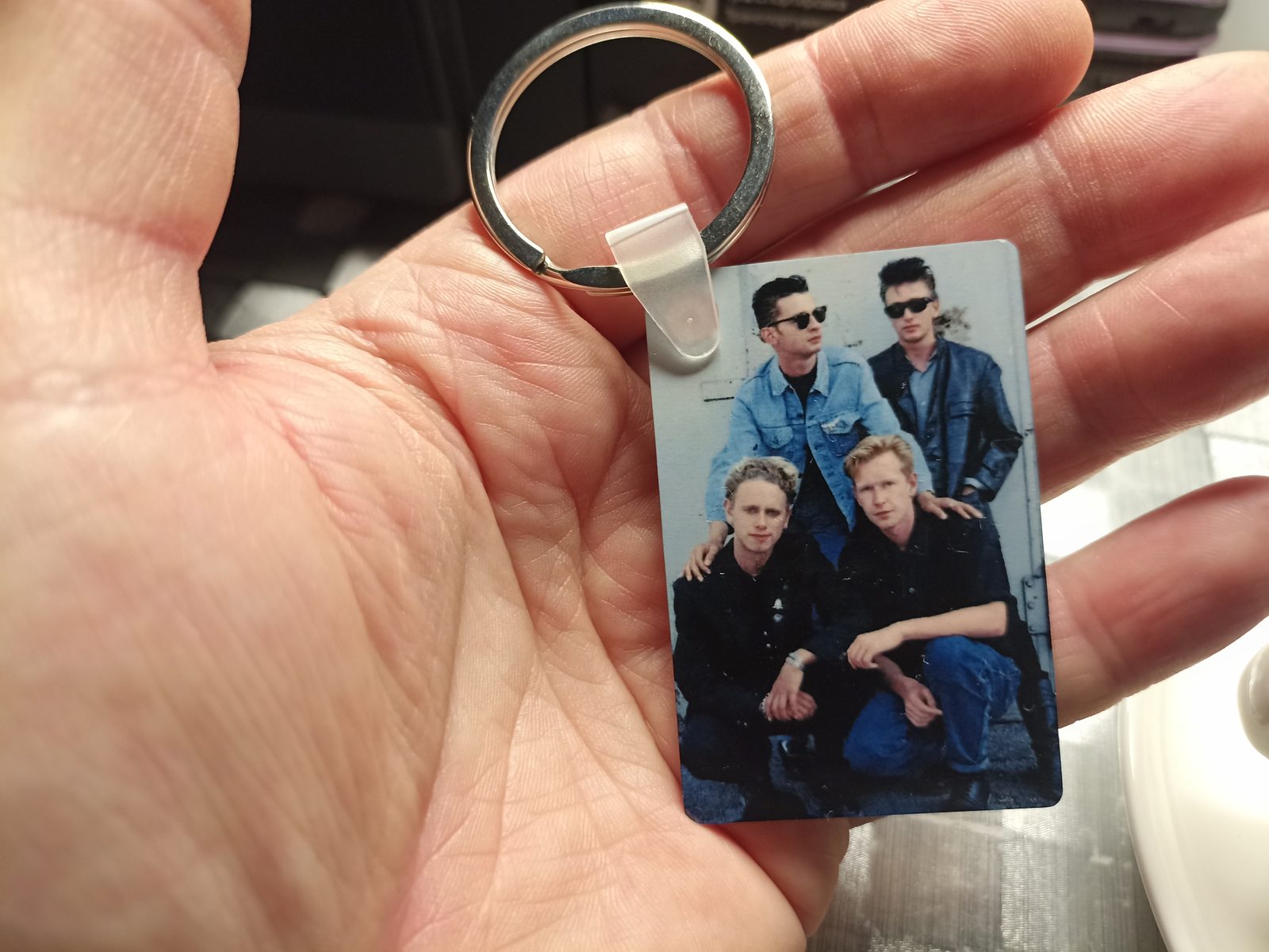 Depeche Mode vintage csoportfotós kulcstartó