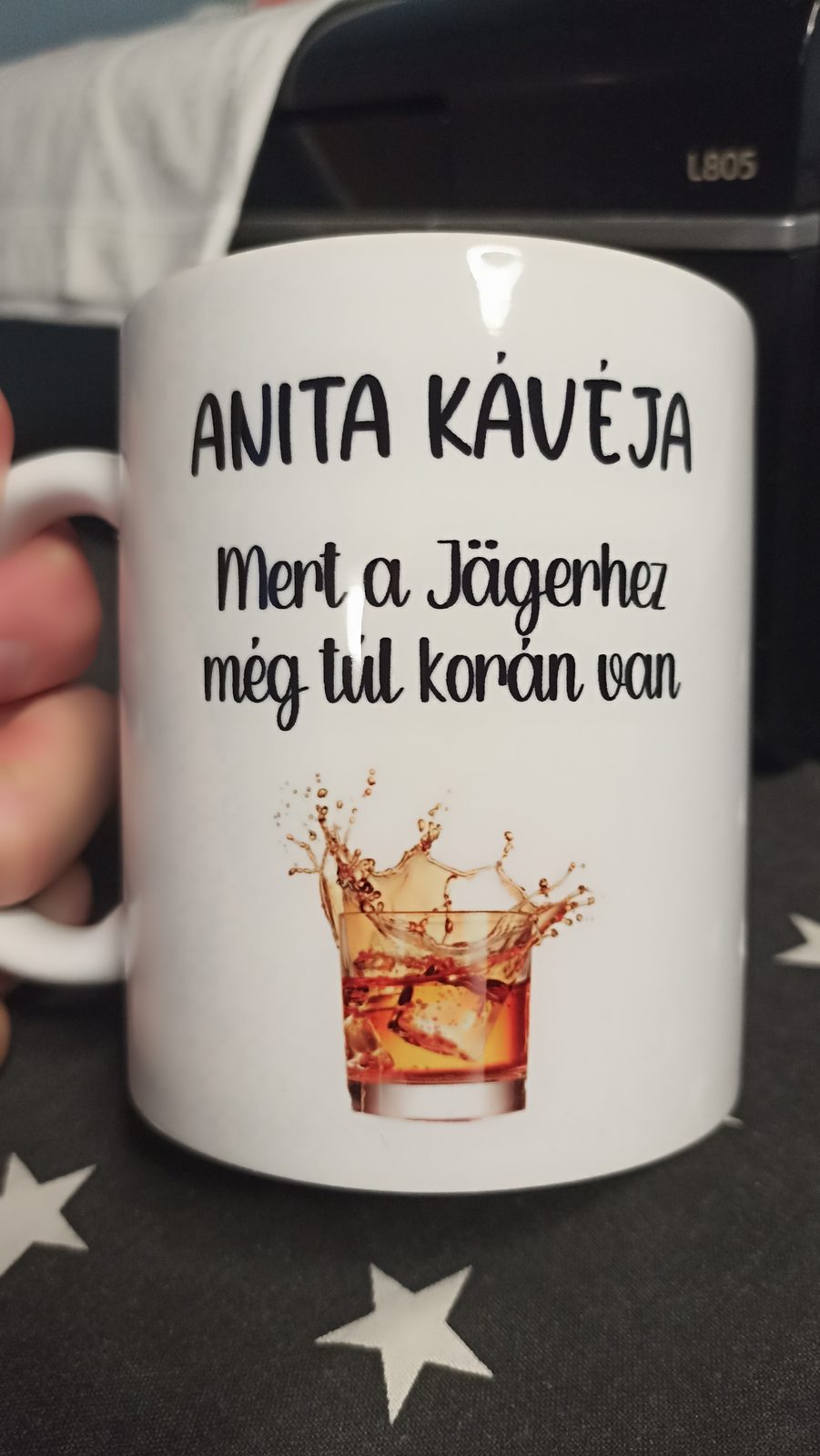 Névvel nyomtatott humoros bögre Jäger felirattal