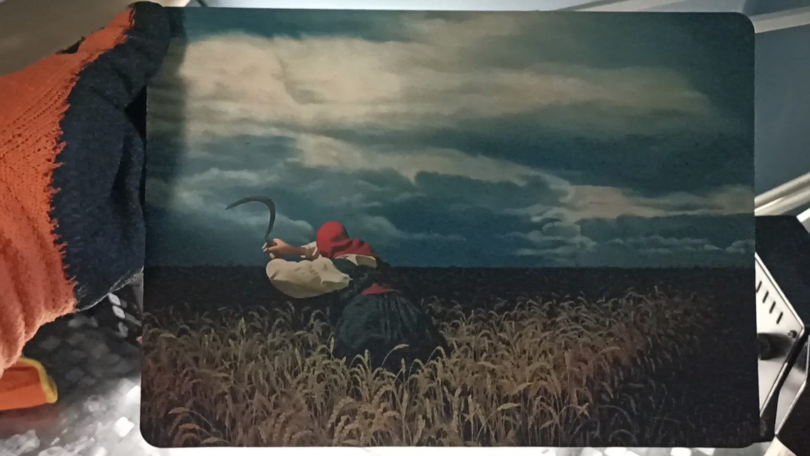 Aratós festmény reprodukció fémlapra nyomtatva