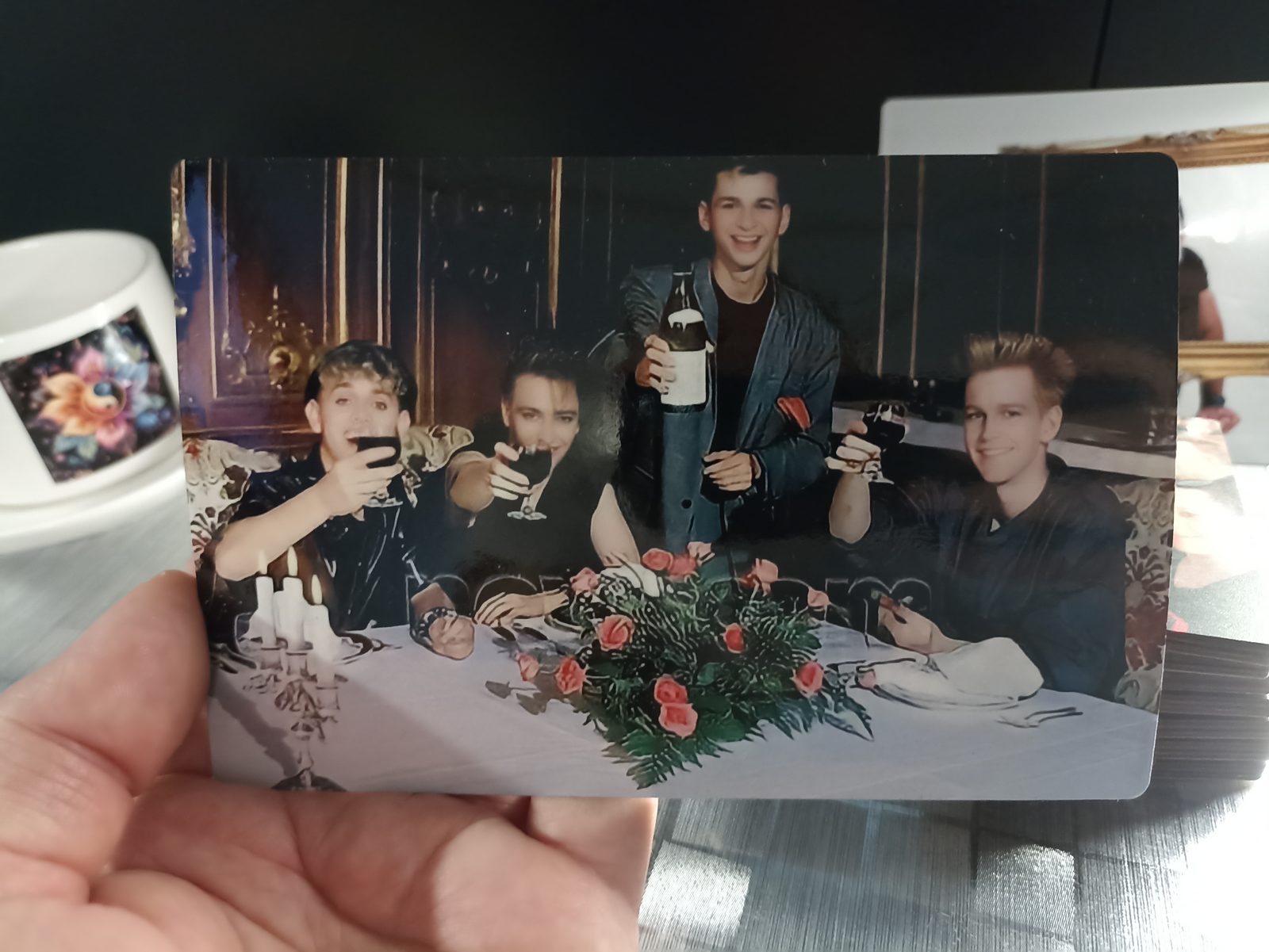 Depeche Mode vintage csoportkép fa képlap