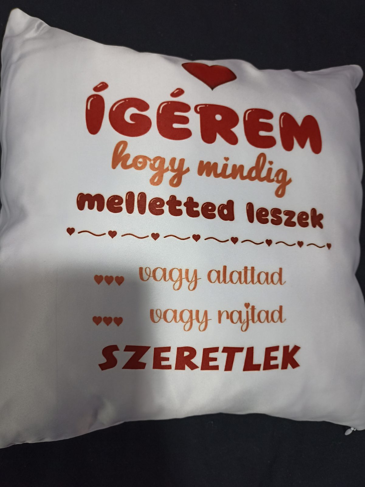 Szerelmes párna – Ígérem hogy mindig melletted leszek