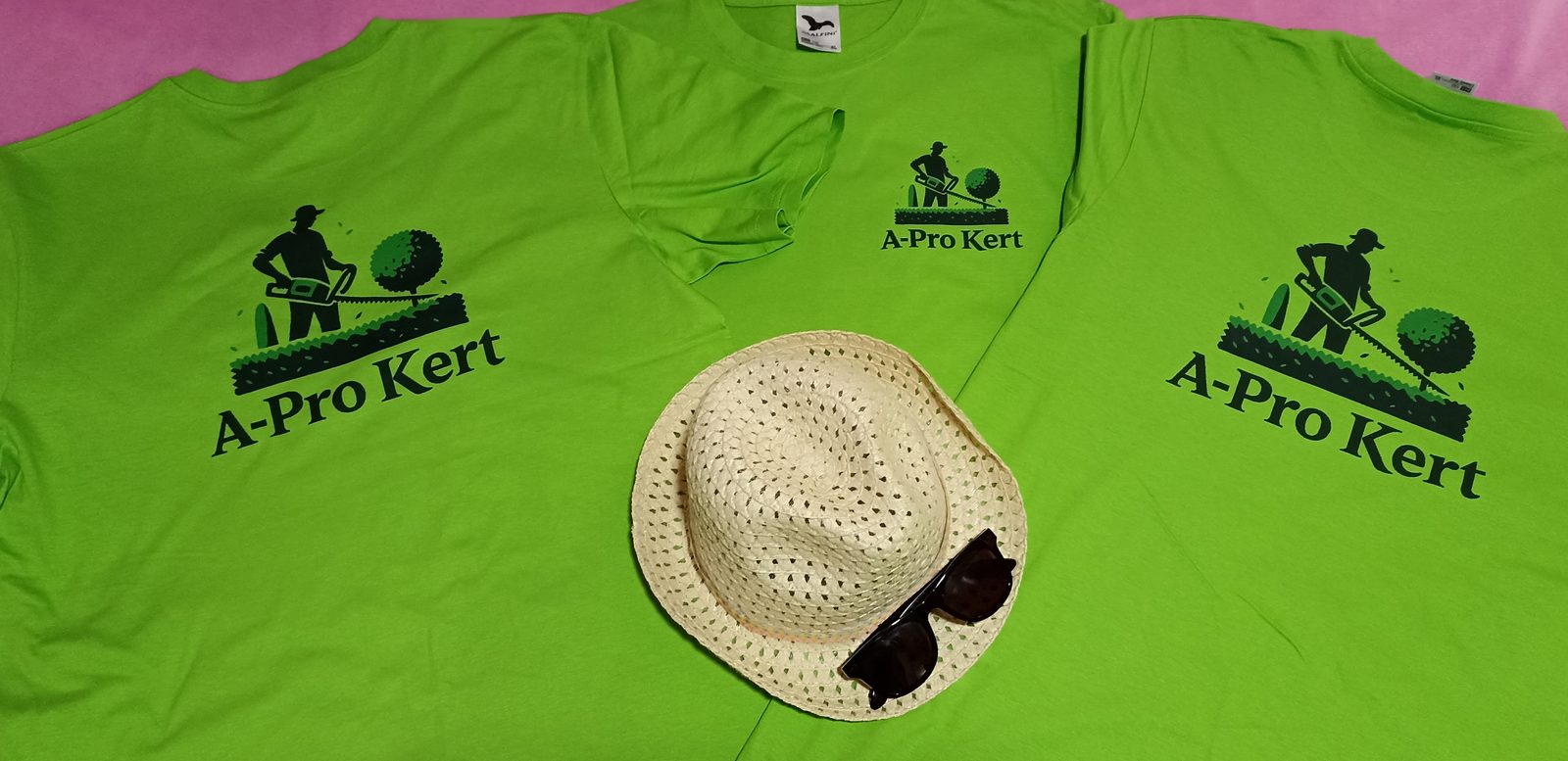 A-Pro Kert céges zöld munkapóló