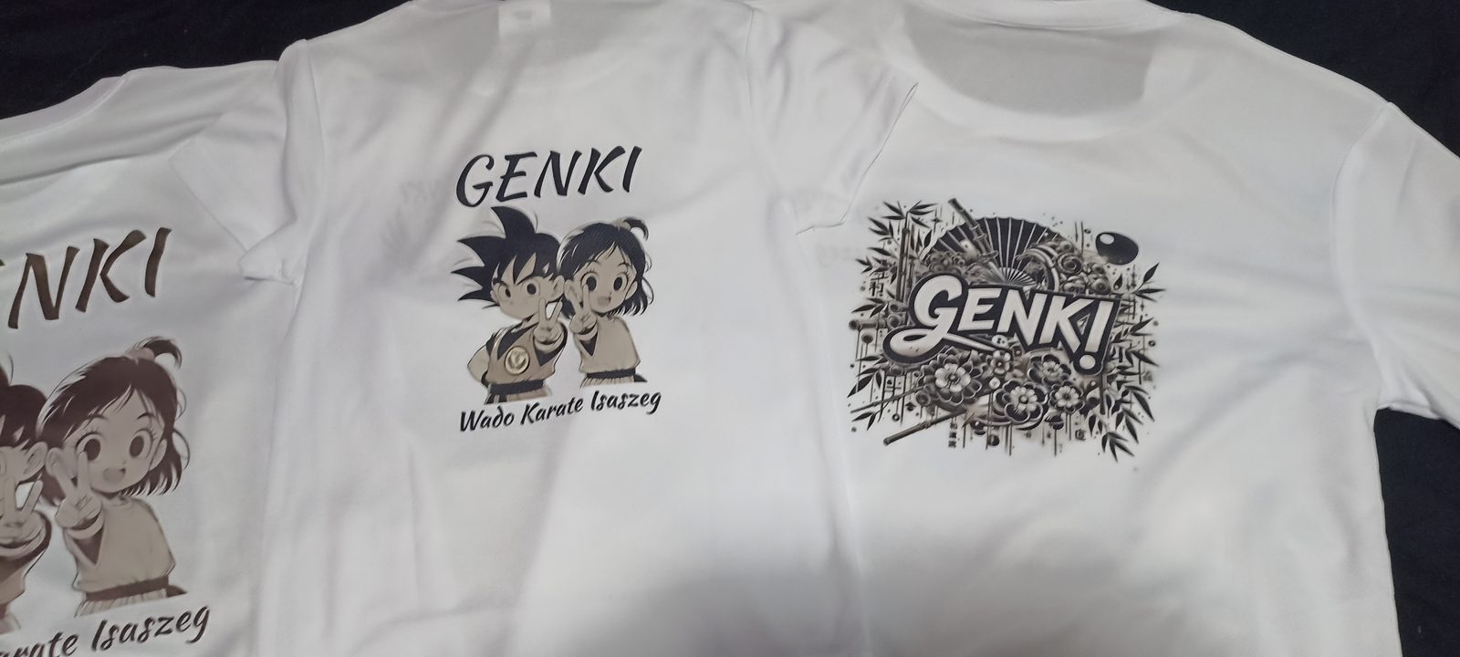 Genki anime gyerekfigurás karate pólók