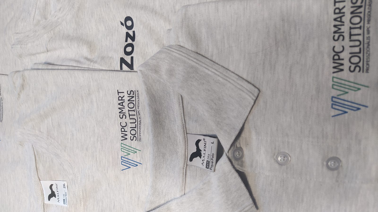 WPC Smart Solutions céges galléros póló névvel